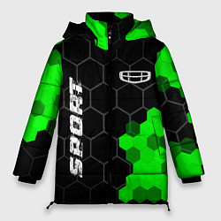 Куртка зимняя женская Geely green sport hexagon, цвет: 3D-черный