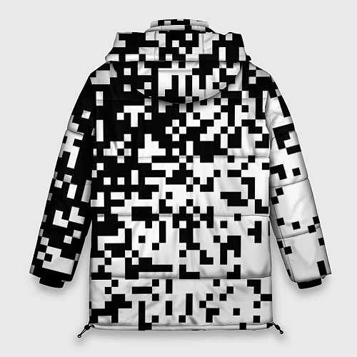 Женская зимняя куртка Камуфляж городской / 3D-Черный – фото 2