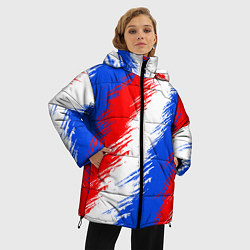 Куртка зимняя женская Триколор штрихи красок, цвет: 3D-черный — фото 2