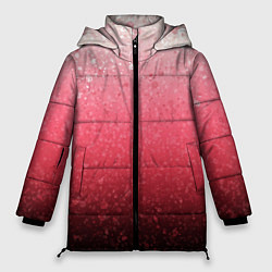 Куртка зимняя женская Градиент розово-чёрный брызги, цвет: 3D-черный