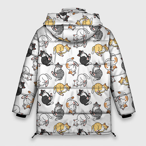 Женская зимняя куртка Kitty pattern / 3D-Светло-серый – фото 2