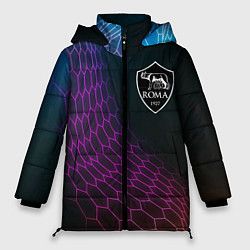 Куртка зимняя женская Roma футбольная сетка, цвет: 3D-черный