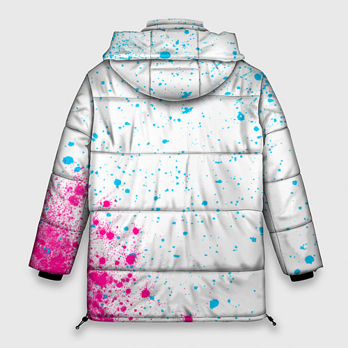 Женская зимняя куртка Roma neon gradient style вертикально / 3D-Черный – фото 2