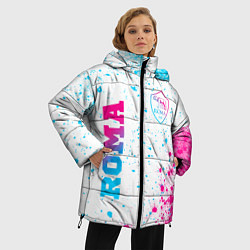 Куртка зимняя женская Roma neon gradient style вертикально, цвет: 3D-черный — фото 2