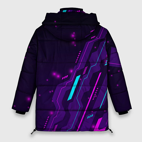 Женская зимняя куртка Death Stranding neon gaming / 3D-Черный – фото 2