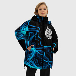 Куртка зимняя женская Disturbed sound wave, цвет: 3D-черный — фото 2