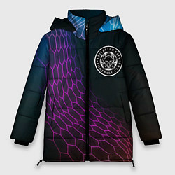 Куртка зимняя женская Leicester City футбольная сетка, цвет: 3D-черный