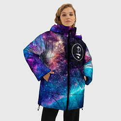 Куртка зимняя женская Pink Floyd space rock, цвет: 3D-черный — фото 2