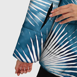 Куртка зимняя женская Японский шибори абстракция, цвет: 3D-черный — фото 2