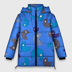 Куртка зимняя женская Кусака ПакМан паттерн, цвет: 3D-светло-серый