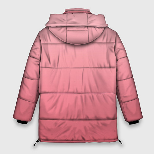 Женская зимняя куртка Нежный розовый градиент / 3D-Черный – фото 2