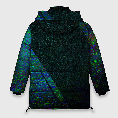 Женская зимняя куртка Suzuki sport glitch blue / 3D-Черный – фото 2
