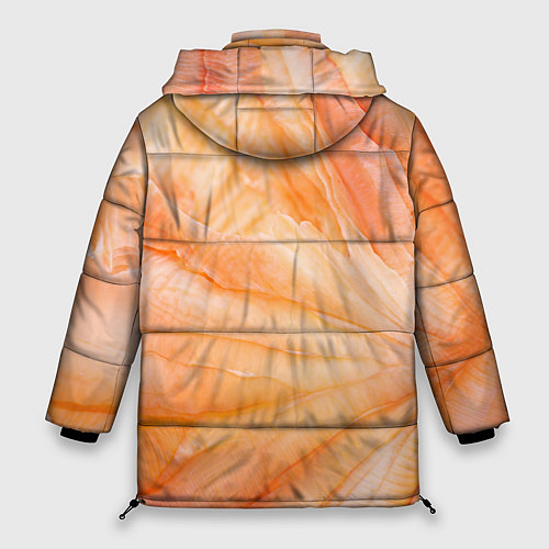 Женская зимняя куртка Мандарин абстракция акварель / 3D-Черный – фото 2
