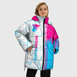 Куртка зимняя женская Hoffenheim neon gradient style по-вертикали, цвет: 3D-черный — фото 2