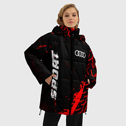Куртка зимняя женская Audi red sport tires, цвет: 3D-черный — фото 2