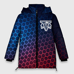 Куртка зимняя женская GTA неоновые соты, цвет: 3D-черный