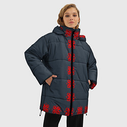 Куртка зимняя женская Этно - темный, цвет: 3D-черный — фото 2