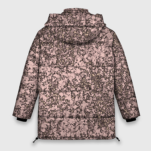 Женская зимняя куртка Светло-розовый текстура камень / 3D-Черный – фото 2