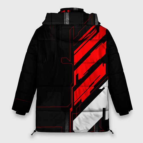 Женская зимняя куртка Nissan GTR - Cyber / 3D-Черный – фото 2