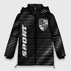 Куртка зимняя женская Porsche sport metal, цвет: 3D-черный