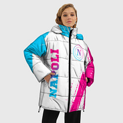 Куртка зимняя женская Napoli neon gradient style вертикально, цвет: 3D-черный — фото 2