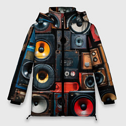 Куртка зимняя женская Audio speaker, цвет: 3D-черный