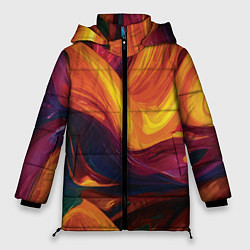 Женская зимняя куртка Цветная абстракция colorful