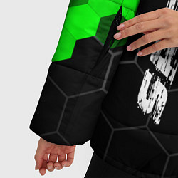 Куртка зимняя женская Volkswagen green sport hexagon, цвет: 3D-черный — фото 2
