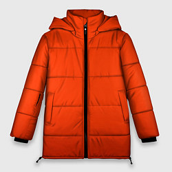 Куртка зимняя женская Пылкий красно-оранжевый градиент, цвет: 3D-черный