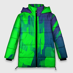 Куртка зимняя женская Зеленый фиолет, цвет: 3D-черный