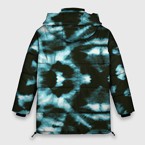 Женская зимняя куртка Тай дай синий / 3D-Черный – фото 2