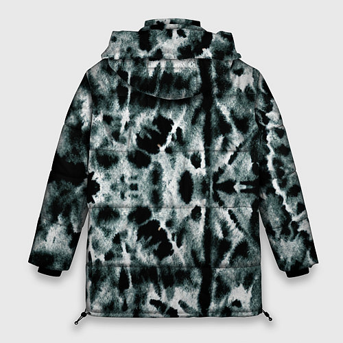 Женская зимняя куртка Тай дай зелёный / 3D-Черный – фото 2