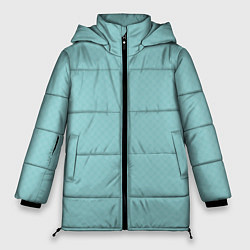 Женская зимняя куртка Светлый бирюзовый паттерн однотонный