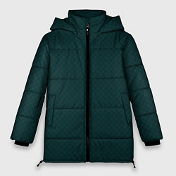 Женская зимняя куртка Тёмно-зелёный паттерн однотонный
