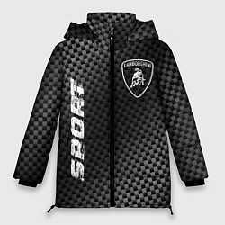 Куртка зимняя женская Lamborghini sport carbon, цвет: 3D-черный