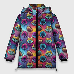 Женская зимняя куртка Furry color anime faces
