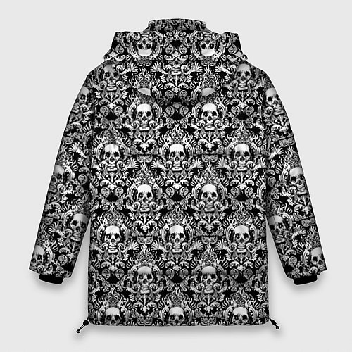 Женская зимняя куртка Skull patterns / 3D-Черный – фото 2