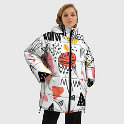 Куртка зимняя женская Паттерн узоры, цвет: 3D-черный — фото 2