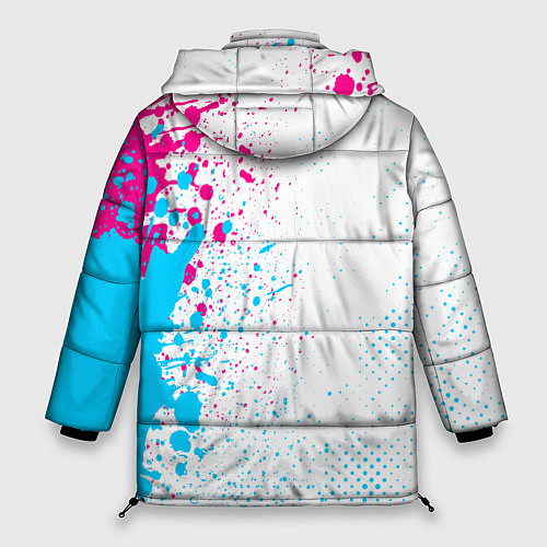Женская зимняя куртка PSG neon gradient style по-вертикали / 3D-Черный – фото 2