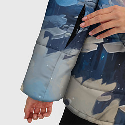 Куртка зимняя женская Космическая галактика - нейросеть фантазия, цвет: 3D-черный — фото 2