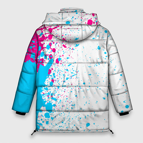 Женская зимняя куртка West Ham neon gradient style по-вертикали / 3D-Черный – фото 2