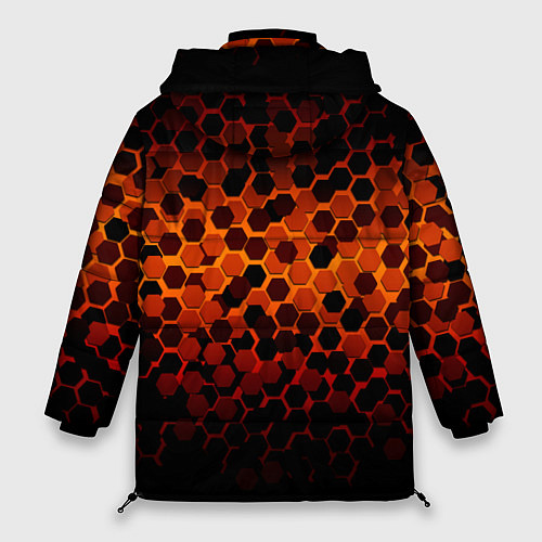 Женская зимняя куртка Абстрактный летний узор / 3D-Черный – фото 2
