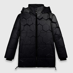 Женская зимняя куртка Камуфляж черных плит