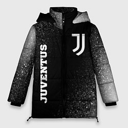 Куртка зимняя женская Juventus sport на темном фоне вертикально, цвет: 3D-черный