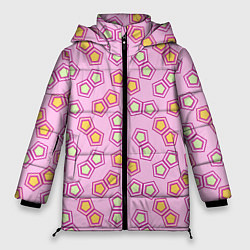 Женская зимняя куртка Мозаика на розовом