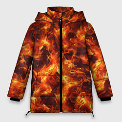 Женская зимняя куртка Текстура элементаля огня