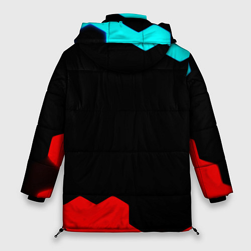 Женская зимняя куртка Barcelona спортивный кибер стиль / 3D-Черный – фото 2