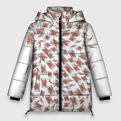 Куртка зимняя женская Деньги рубли, цвет: 3D-красный