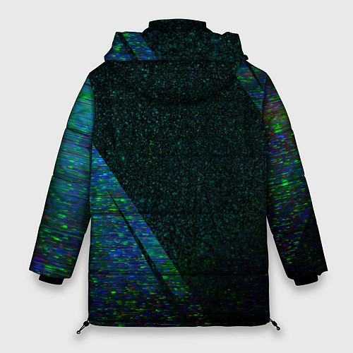 Женская зимняя куртка Nine Inch Nails glitch blue / 3D-Черный – фото 2