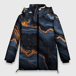 Куртка зимняя женская Лакшери текстура с узорами, цвет: 3D-черный
